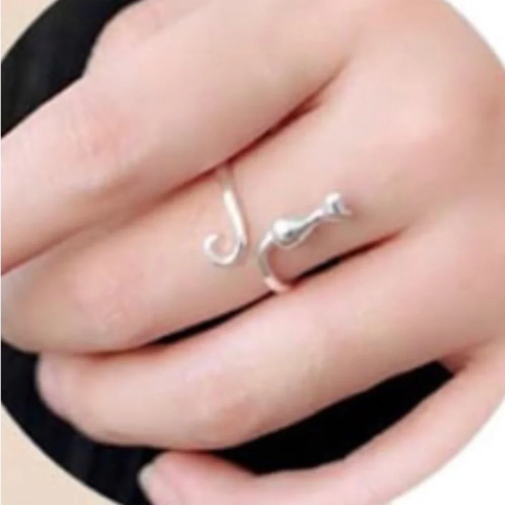 Sterling Silver Cat Ring NWOT